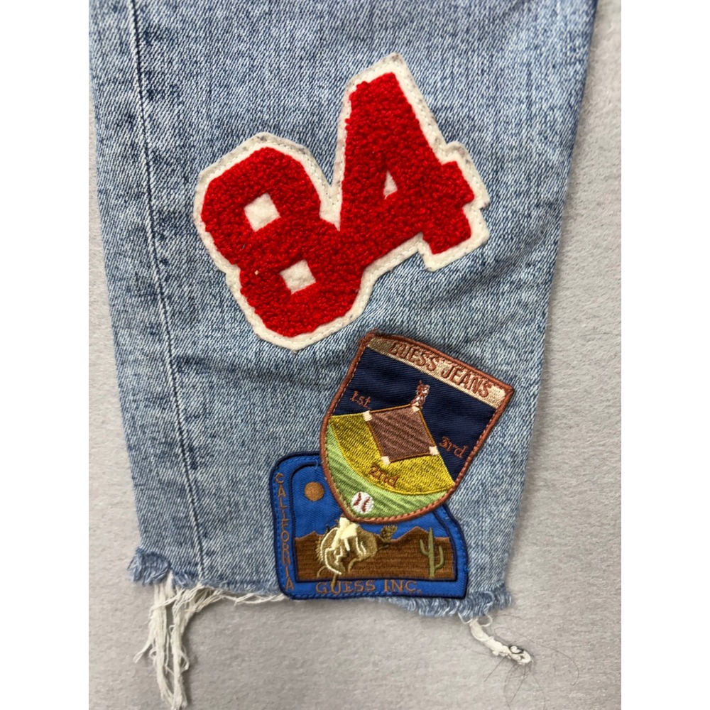 Guess Jeans Women 26 Straight Leg Patchwork Raw Hem Vintage Style W71AC4R2190 - Picture 3 of 13